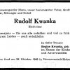 Kwanka Rudolf 1902-1969 Todesanzeige